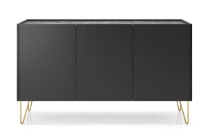 Komoda HARMONY K144 Czarny grafit I Marmur black  