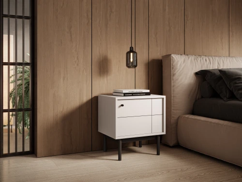 Szafka nocna JAPANDI S54 | Cashmere/Dąb Linea