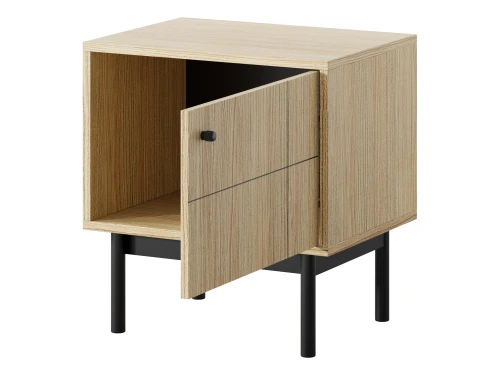 Szafka nocna JAPANDI S54 | Cashmere/Dąb Linea