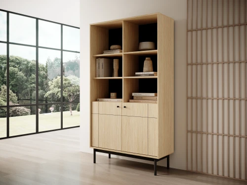 Regał JAPANDI WT104  | Cashmere/Dąb Linea 