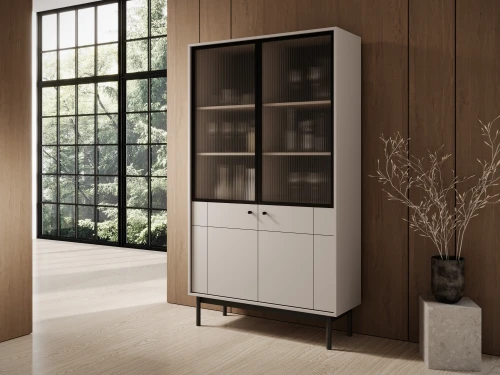 Witryna JAPANDI WT104  | Cashmere/Dąb Linea 