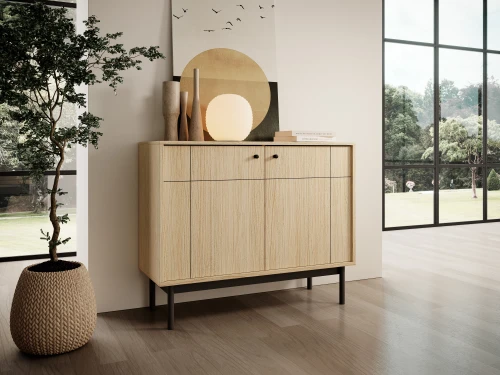 Komoda JAPANDI K104 | Cashmere/Dąb Linea  