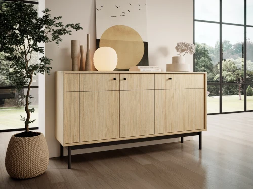 Komoda JAPANDI K154 | Cashmere/Dąb Linea   