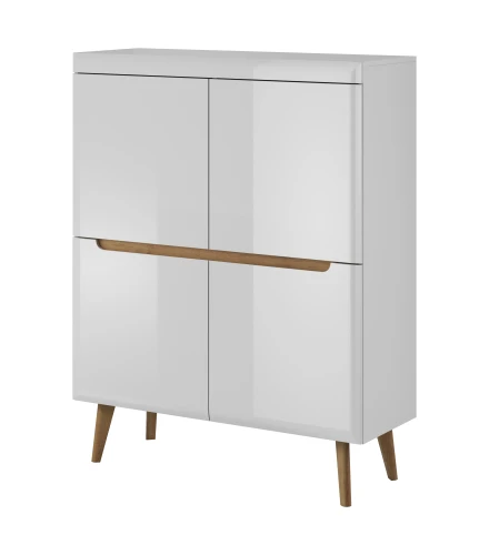 Komoda NORDI NK 107 |  Biały ,dąb riviera 