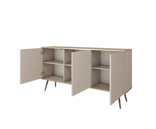 Komoda  ORO K160  I Beż I Biała I Czarna 
