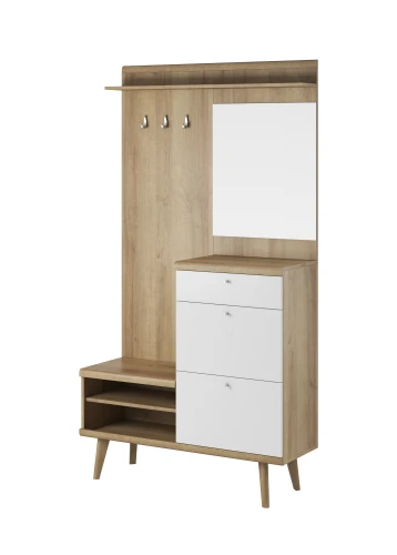  Garderoba PRIMO  PG110  I Dąb riviera / Biały