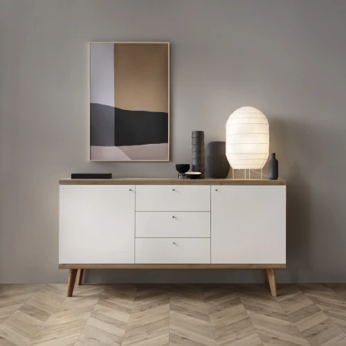Komoda PRIMO PKSZ160 Dąb riviera / biały 