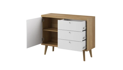 Komoda PRIMO PKSZ107 Dąb riviera / biały  