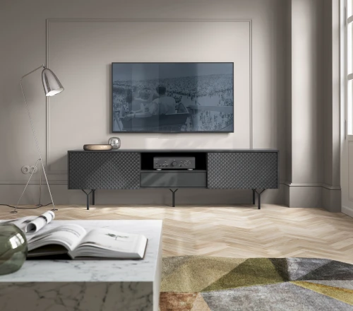 Szafka RTV RAVEN 180 I Czarna  