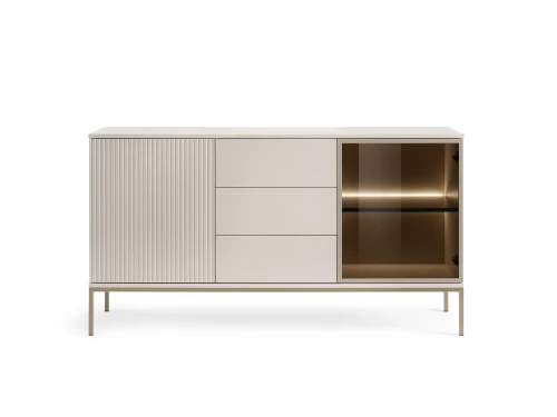 Komoda SENTO   KSZ154  LED| Cashmere I Czarny /Dąb Wotan  