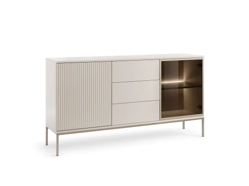Komoda SENTO   KSZ154  LED| Cashmere I Czarny /Dąb Wotan  