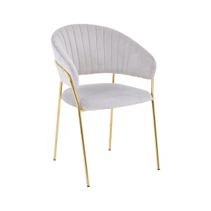 Krzesło Tapicerowane BIG 051 -  Welur  Szare