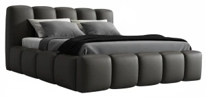 Łóżko tapicerowane 180x200 z pojemnikiem Fiesse | Soft 028 ekoskóra (Outlet 35502)