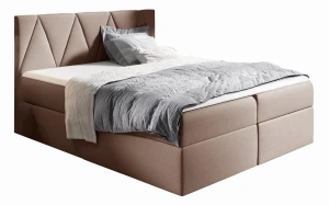 Łóżko kontynentalne 120x200 Totana z pojemnikiem, materacem i toperem  | Riviera 16 - Outlet P100
