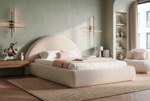 Łóżko tapicerowane z pojemnikiem Felino