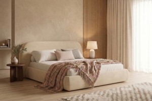 Łóżko tapicerowane z pojemnikiem Reno