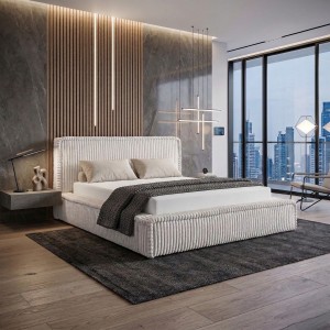 Łóżko tapicerowane z pojemnikiem Ricco