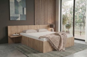 Łóżko Barco z półkami  + Stelaż Metalowy Podnoszony | Kolory do wyboru 