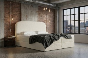  Łóżko kontynentalne Enzo z pojemnikiem, materacem i toperem   