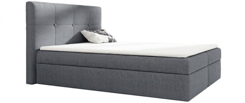 Łóżko 120x200 Kontynentalne Almeirim + 2 Pojemniki + Materac + Toper  I  Fancy 85 I Outlet  38898