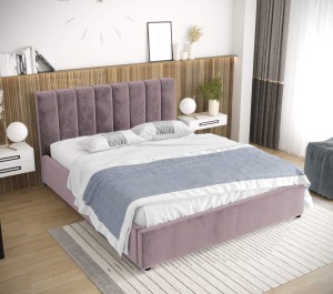 Łóżko tapicerowane z pojemnikiem VINCI | Slim