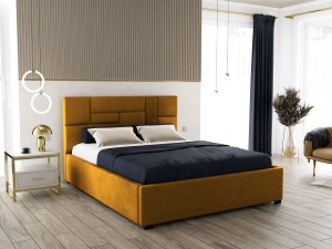 Łóżko tapicerowane z pojemnikiem MONTORO | Slim