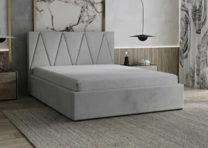 Łóżko tapicerowane z pojemnikiem PIANI | Slim