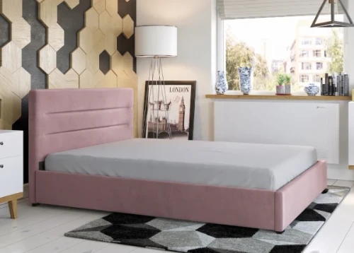 Łóżko tapicerowane z pojemnikiem MONZA | Slim