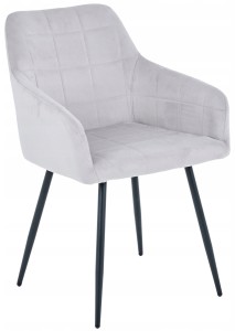 Krzesło Tapicerowane BIG 047 - Welur  Szare 