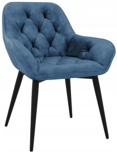 Krzesło Tapicerowane BiG 040 - Welur Lazurowe 