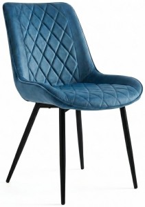 Krzesło Tapicerowane Welur Lazurowe Big 034 