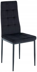 Krzesło Tapicerowane Welur Czarne Big 011  