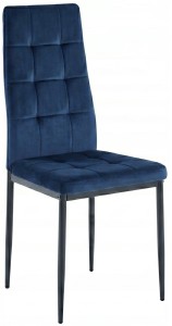 Krzesło Tapicerowane Welur Lazurowe Big 011 
