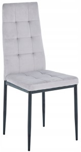Krzesło Tapicerowane Welur Szare Big 011 