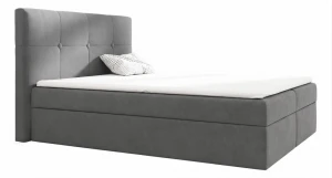 Łóżko kontynentalne  120x200 Almeirim z pojemnikiem, materacem i toperem | Matt Velvet 83 (Outlet 39649)