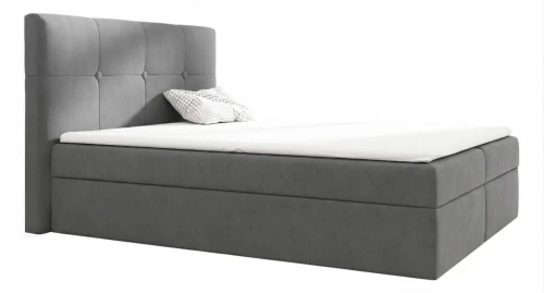 Łóżko kontynentalne  120x200 Almeirim z pojemnikiem, materacem i toperem | Matt Velvet 83 (Outlet 39649)