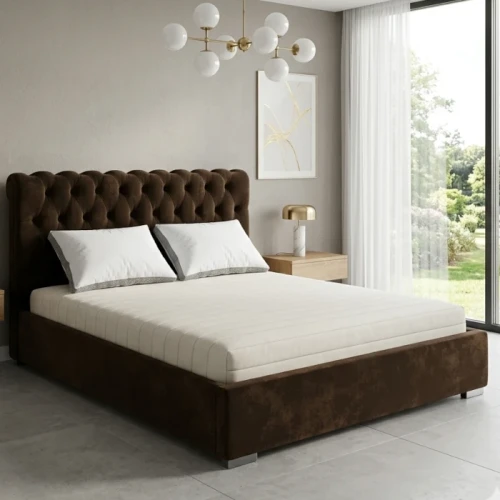 Łóżko 140x200 Tapicerowane Ancona + Pojemnik | Riviera 28 (Outlet 35711)