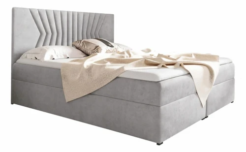 Łóżko 180x200 Kontynentalne Vicar + 2 Pojemniki + Materac + Toper  I Fancy 83 (Outlet -34262)