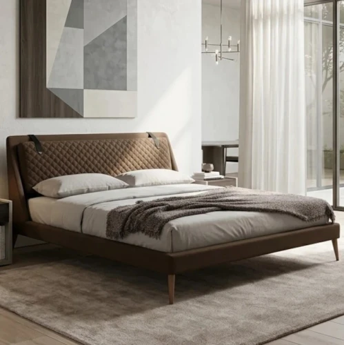 Łóżko 200x200 tapicerowane Banzano | Sawana 03 | Outlet 38374