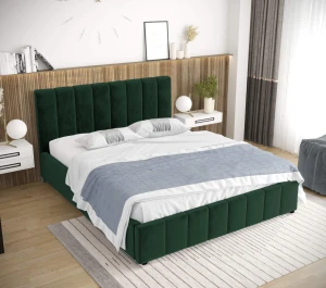 Łóżko tapicerowane z pojemnikiem Vinci 160x 200 Riviera 38 | Outlet (32849)  