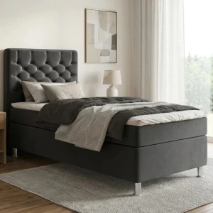 Łóżko 70x200 Tapicerowane hotelowe Aversa + Materac + Toper Tkaniny I Kolory Do Wyboru