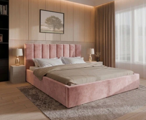 Łóżko 200x200 tapicerowane z pojemnikiem Vinci || Matt Velvet 61 || Outlet 38703