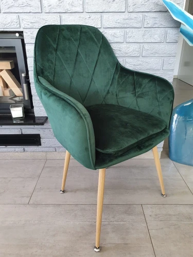Krzesło Tapicerowane Welur Zieleń Butelkowa Big 029 Dostawa 0Zł  