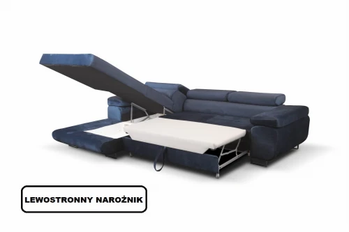 Sofa Narożnik  Agrigento Rozkładana Z Funkcją Spania I Pojemnikiem 