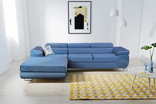 Sofa Narożnik  Agrigento Rozkładana Z Funkcją Spania I Pojemnikiem 