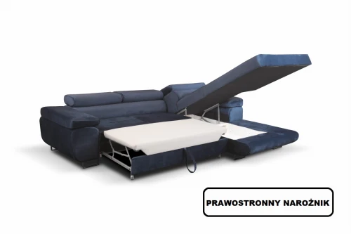 Sofa Narożnik  Agrigento Rozkładana Z Funkcją Spania I Pojemnikiem 