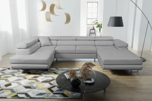 Sofa Narożnik  Gela Rozkładana Z Funkcją Spania I Pojemnikiem 
