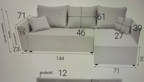 Narożnik Sofa Rozkładana Z Funkcją Spania Astra - Kolory I Tkaniny Do Wyboru 