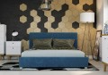 Łóżko 180x200 Tapicerowane Monza + Pojemnik Lazurowe Welur