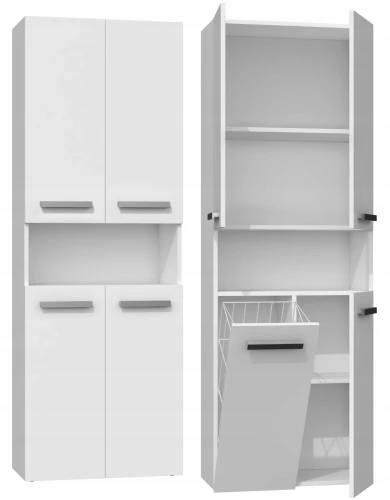 SZAFKA ŁAZIENKOWA NEL DK 1K 60CM - BIEL MAT